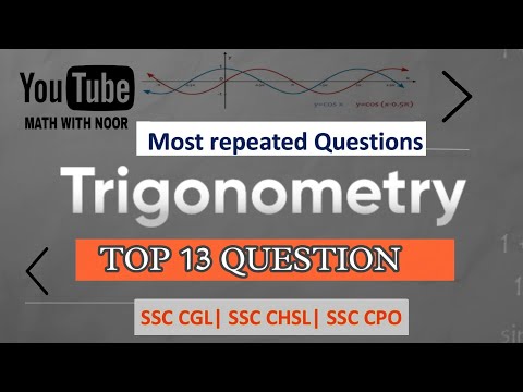 Top 13 Question Of Trigonometry from basic to advance level by MATH WITH NOOR.