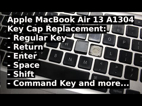 How to Replace/Repair KeyCap APPLE MacBook Air 13" A1304 Regular Return Command Shift Enter Key Cap