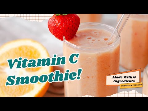 ORANGE STRAWBERRY BANANA VITAMIN C SMOOTHIE RECIPE | Immune Boosting Smoothie for Kids