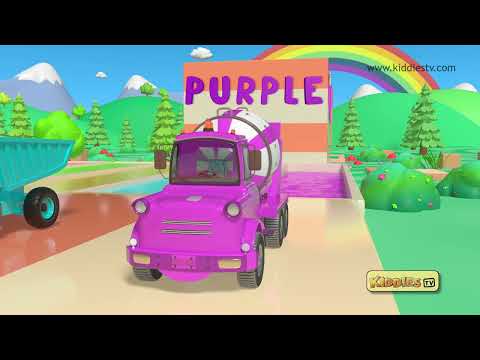 Learn colours with street vehicles and the BINGO song  | Wheels on the bus song | Kiddiestv