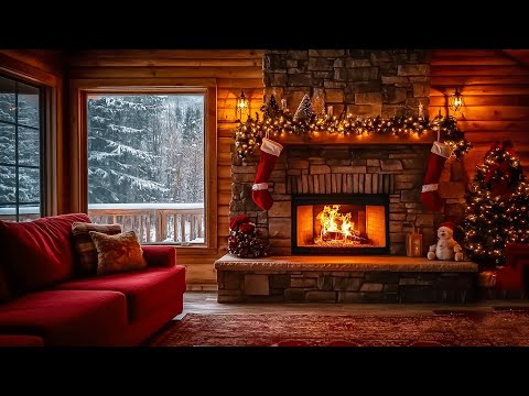 Soothing Fire Sounds And Winter Snow Cozy Room Ambience For A Calm Peaceful Christmas Relaxation