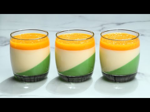 New unique recipe! Orange dessert panna cotta.