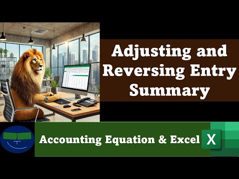 Adjusting and Reversing Entry Summary 1 Accounting Equation - Excel