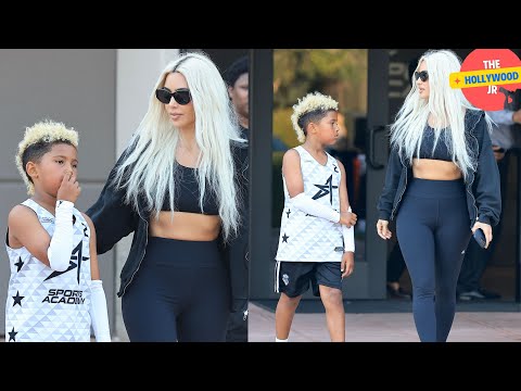 KIM KARDASHIAN & KANYE WEST PLAYED NICE AS THEY SUPPORTED THEIR SON SAINT AT HIS BASKETBALL GAME!!!