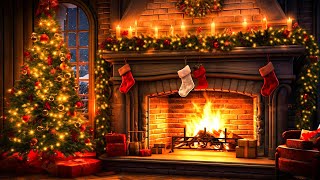 Frank Sinatra, Bing Crosby, Nat King Cole, Dean Martin 🌟 Classic Christmas Hits, Cozy Room Fireplace