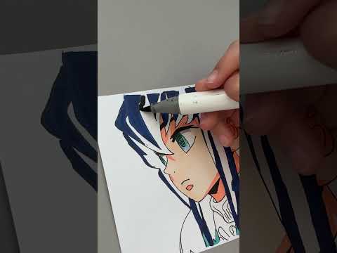 Drawing TOKITO MUICHIRO 😁 || Demon Slayer / Kimetsu no Yaiba #shorts #demonslayer #tiktok