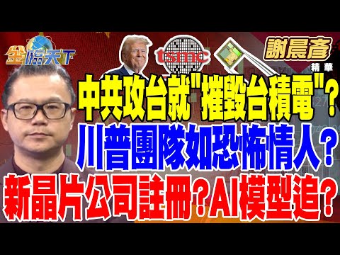 【精華】中共攻台就＂摧毀台積電＂？ 川普團隊如恐怖情人？ 新晶片公司註冊？AI模型緊追？美制裁中百密一疏？ #謝晨彥   @tvbsmoney  20241225