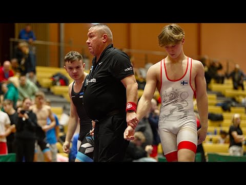 Platon Yastrebov (FIN) vs Ivan Markovych (EST) 70kg. Freestyle men wrestling.