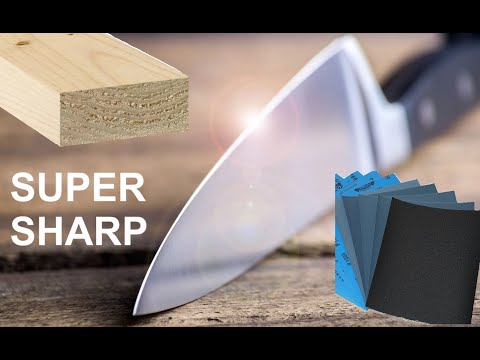 Low cost knife sharpening (using a 2 x 4)