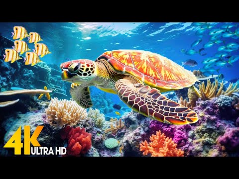 Under Red Sea 4K -Beautiful Coral Reef Fish in Aquarium, Sea Animals for Relaxation, 4K Video UHD #3