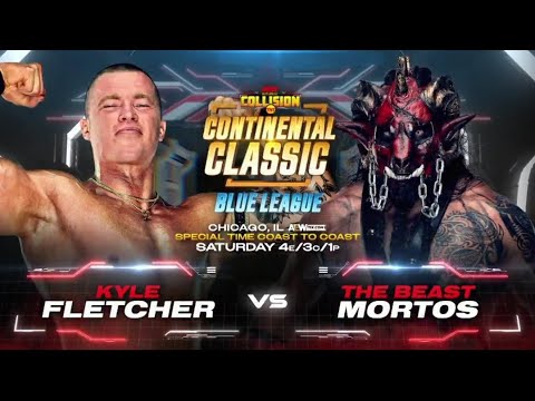 AEW Collision The Beast Mortos vs Kyle Fletcher Continental Classic (SIM)