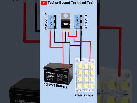 12 Volt To Convert 5 Volt DC 7805 Regulator IC Connection #shorts