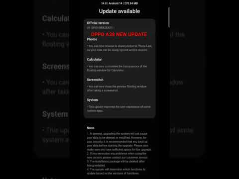 OPPO A38 JULY MONTH UPDATE AVAILABLE #oppoa38 #android14 #coloros14