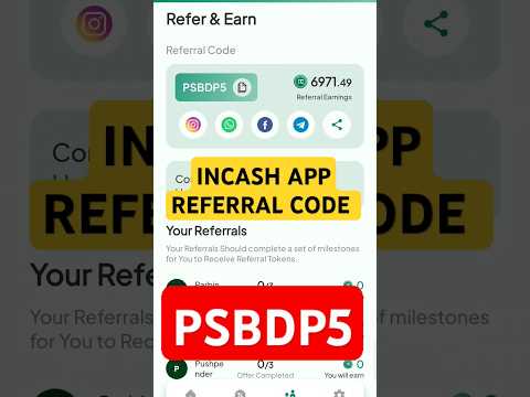 unique referral code in incash app 😱♾️ #shorts #ytshorts #trending #viral #music #referralcode