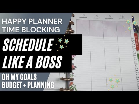 SCHEDULE LIKE A BOSS Time Block Planning Series in my HAPPY PLANNER LINED CLASSIC | PLAN WITH ME