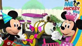 Mickey Mouse & Minnie Mouse's Birthday Train Ride 🚂🎈 | Me & Mickey | Vlog 78 |​ @disneyjr