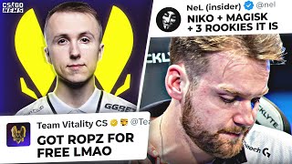 OFFICIAL: ROPZ JOINS VITALITY FOR FREE! FALCONS' NEW ROSTER TO FEATURE NIKO AND MAGISK?