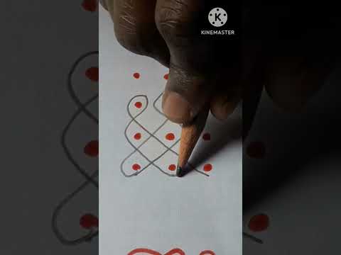 Mini Rangoli with 3×4 dots #chandurangoli#Viral