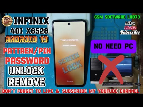 infinix 40i Hard Reset Android 13|infinix 40i X6528 pattern unlock without pc