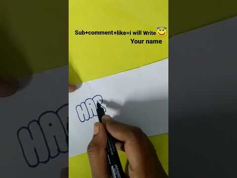 How to write HARIKA in bubble letters 😀#shorts#harika#viral