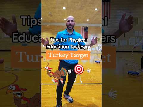 Turkey Target! 🦃 It's a Thanksgiving classic throwing game! #physicaleducation #pe #PhysEd #shorts