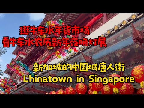 逛新加坡的唐人街牛车水年货市场，看灯展Singapore Chinatown Walk