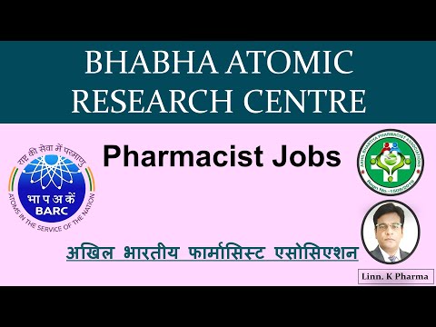 Pharmacist Jobs at Bhabha Atomic Research Centre || BARC Pharmacist || Government Pharmacist Jobs