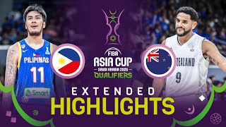 Philippines 🇵🇭 v New Zealand 🇳🇿 | Extended Highlights | FIBA Asia Cup 2025 Qualifiers