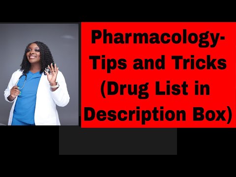 Pharmacology- Tips and Tricks (Notes in Description Box)