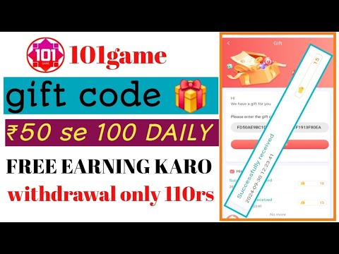 101game gift 🎁 code l 101game withdrawal problem l 101game withdrawal rejected l 101game colour ap I