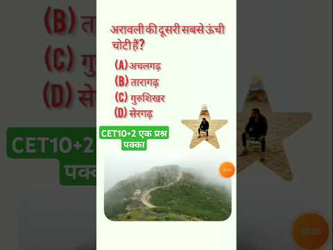 अरावली की प्रमुख चोटियां #cet2024 #cet12level #cet12thlevel #geography #geographyquiz #cgd #ggd