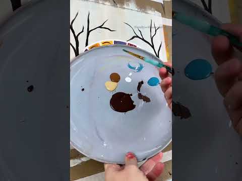 [clip] Beginner turkey painting 🎨🦃#beginner #turkey #paintingtips #tipandtricks