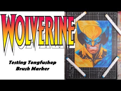 Drawing Wolverine Testing Tongfushop Brush Marker