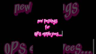 New postings for OPS employees 🤪 Old Pension Scheme