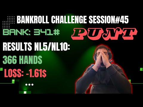 BANKROLL CHALLENGE Session#45 PUNT MASTER