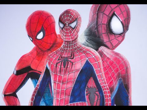 Speed Drawing all Spider man's (2002, 2012, 2017)