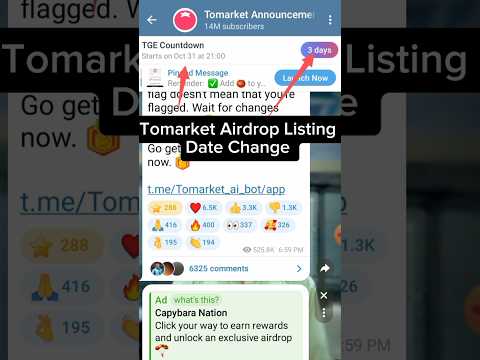 Tomarket listing date change || Tomarket Airdrop new update || Tomarket telegram airdrop