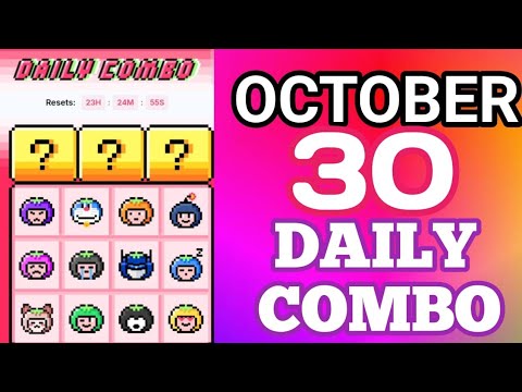 Ootober 30th Daily Combo Code Today Tomarket 🍅 Airdrop