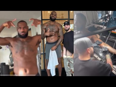 LeBron JAMES KINGS himself AFTER getting NEW Olympics tattoo & was HYPED! Full Moment!