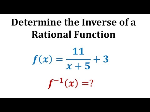 Determine the Inverse Function of a Rational Function: f(x)=a/(x+b)+c