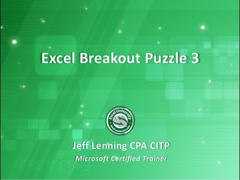 Excel Breakout Puzzle 3