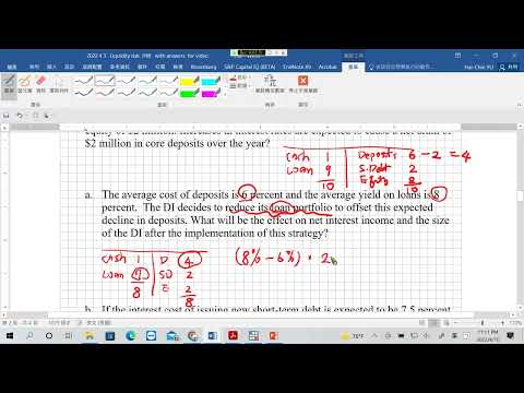 作業 詳細解說  銀行流動性風險