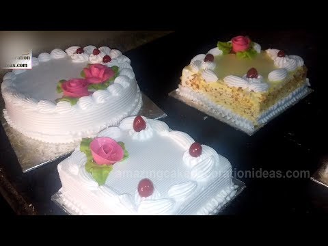 SIX Cakes Decoration In Small Bakery | Fast Motion Video | Big Food Zone