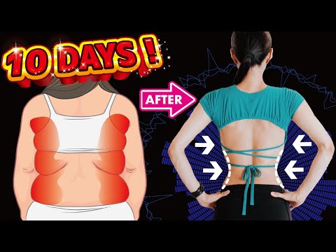 Flat Belly + Small Waist + Back Fat｜Standing Workout｜10 Days Challenge