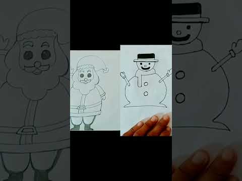 Santa Claus vs snowman ⛄⛄  Christmas drawing