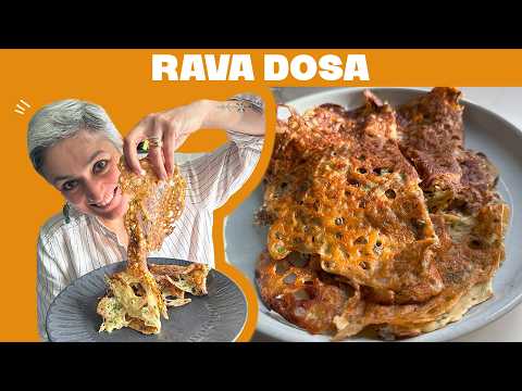 RAVA DOSA - Dosa with texture, flavour and deliciousness! #dosa #recipe