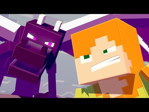 EVIL ENDER DRAGON! Minecraft Animation - Alex and Steve Life