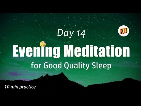 Day 14💤Evening💤Meditation Challenge for 😴Good Quality Sleep😴 10 min before sleep