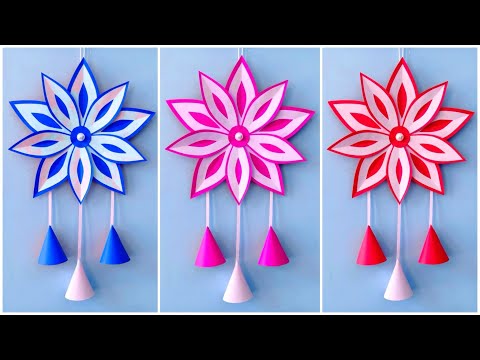 Unique Flower Wall Hanging / Quick Paper Craft For Home Decoration / Easy Wall Mate / DIY Wall Decor