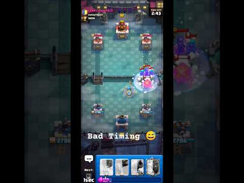 Bad Timing 😅 #clashroyale #gaming #gameplay #supercell